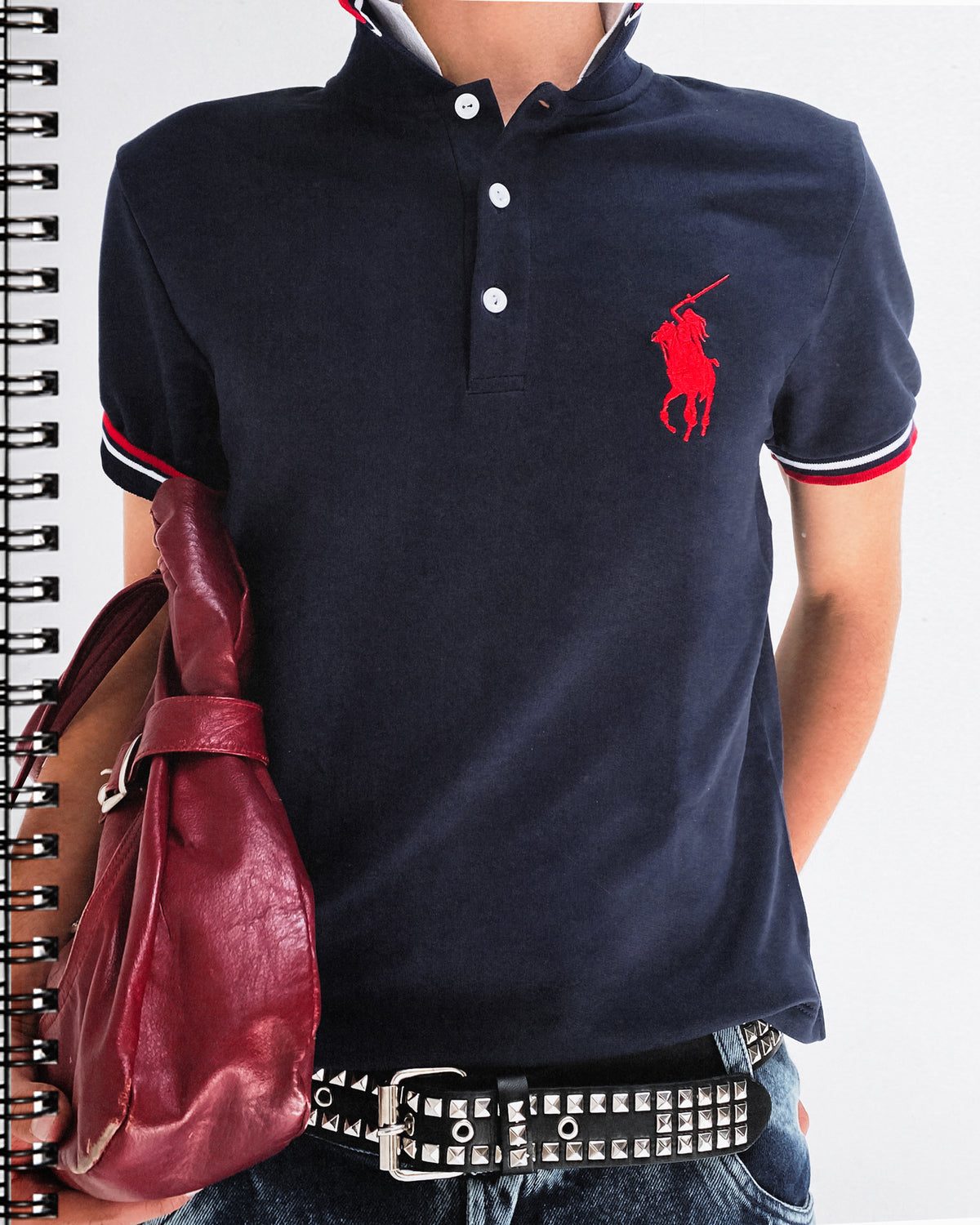 1. Double collar polo