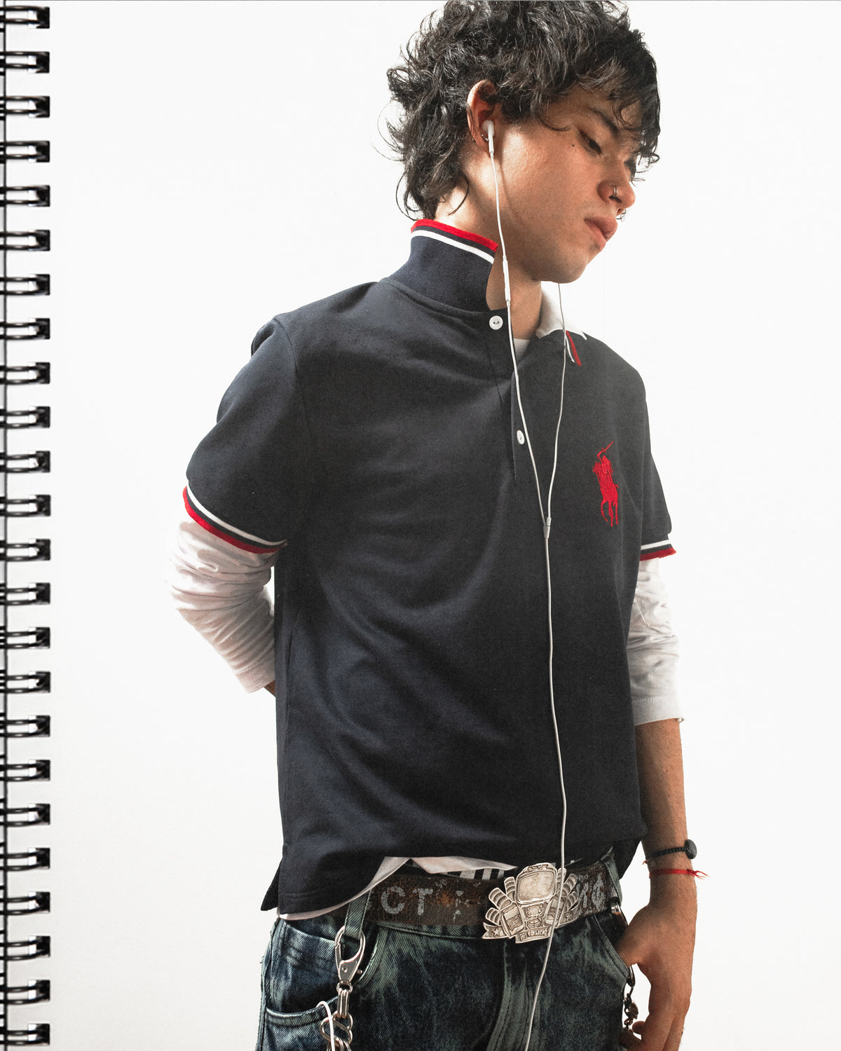 1. Double collar polo