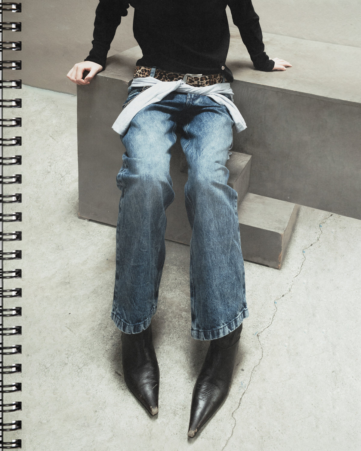 2. Bootcut Washed Denim