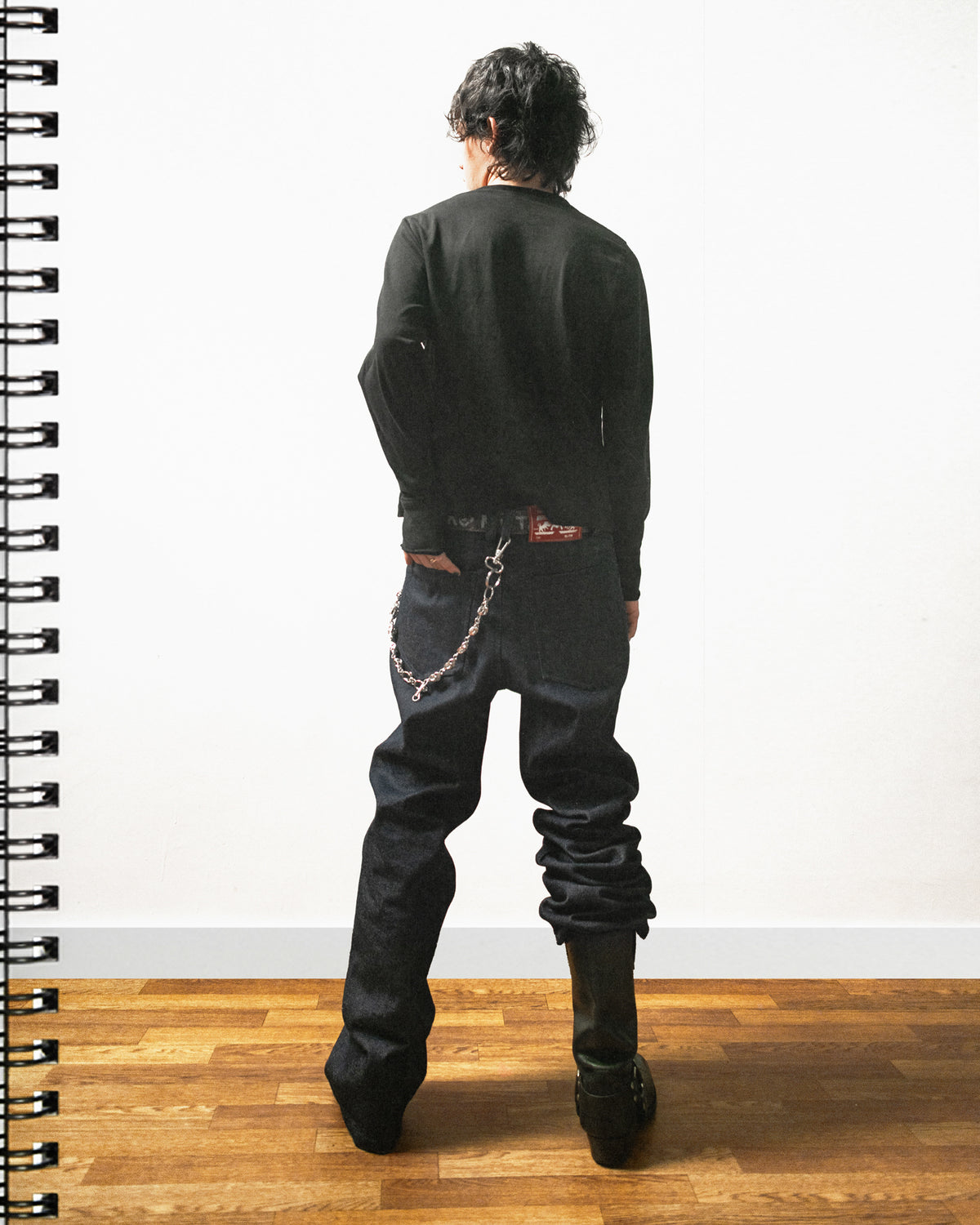 3. Bootcut raw denim indigo