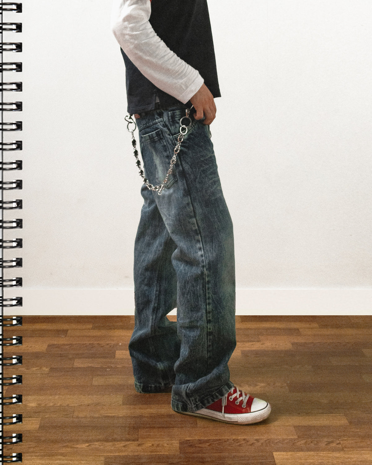 2. Bootcut Washed Denim
