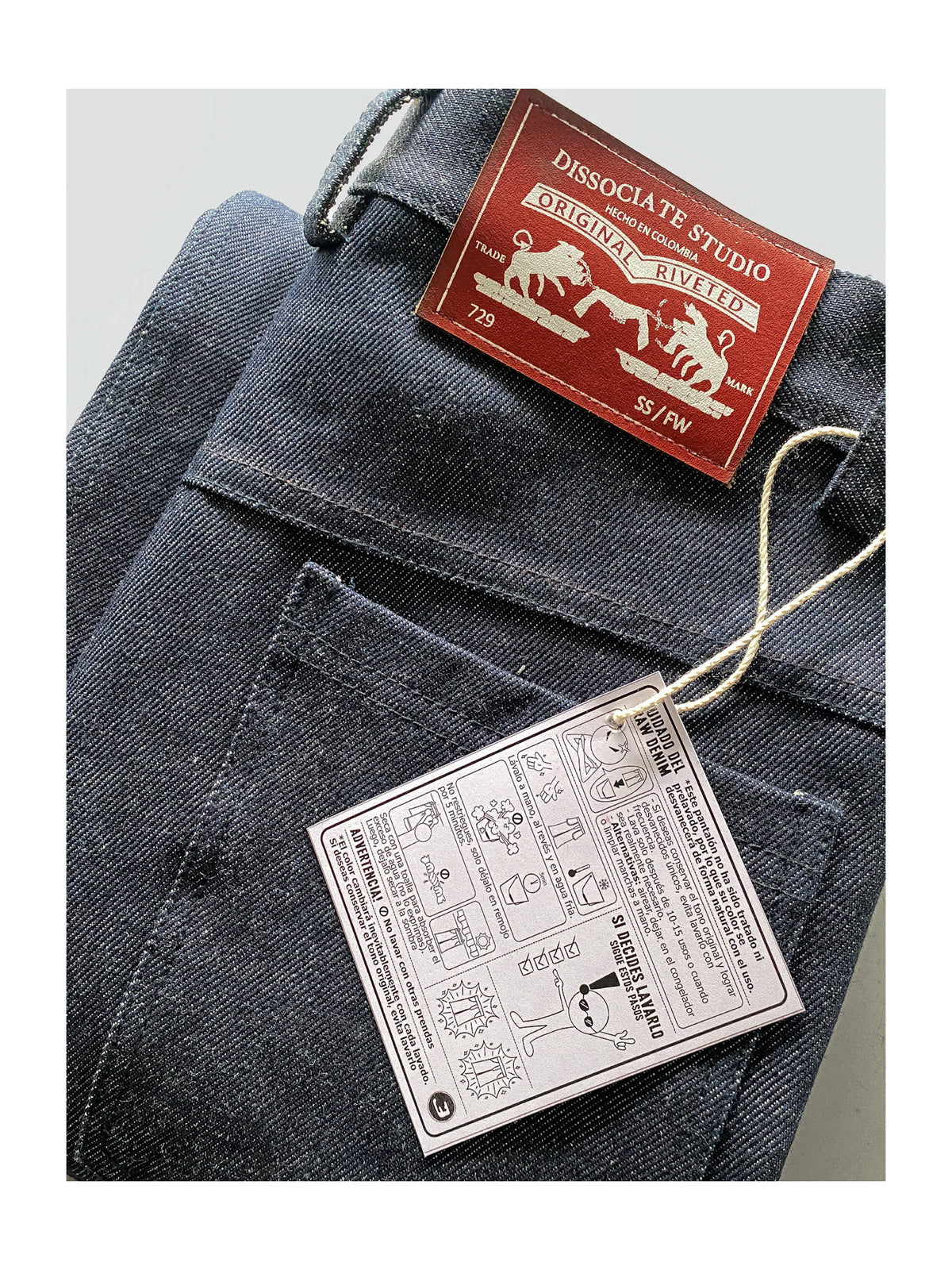 3. Bootcut raw denim indigo