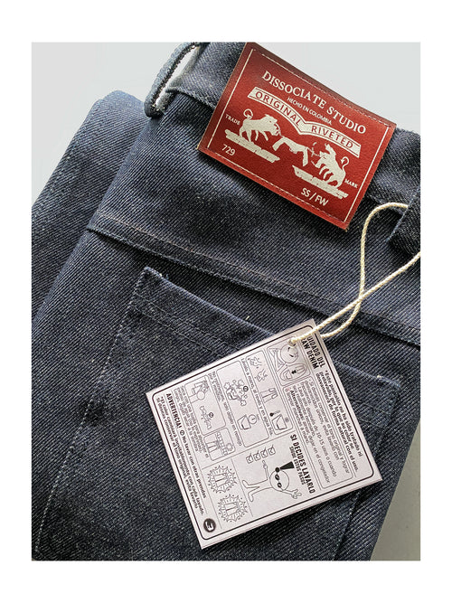 3. Bootcut raw denim indigo