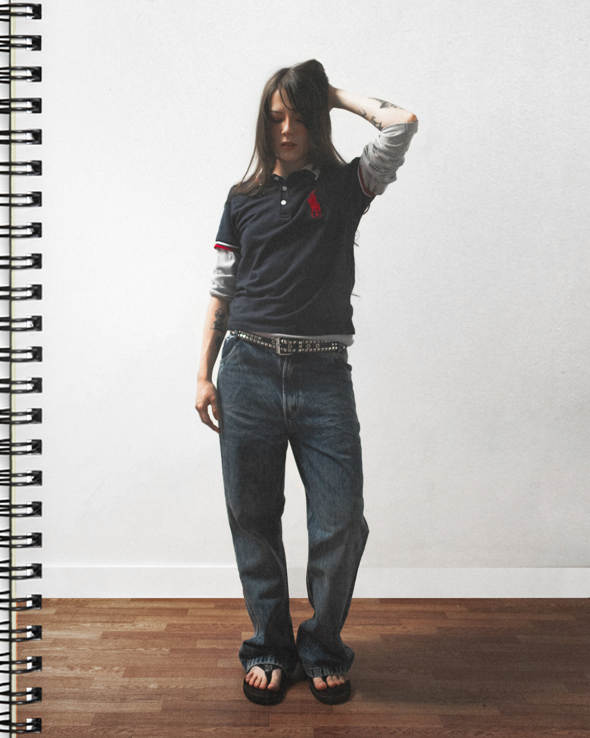 1. Double collar polo